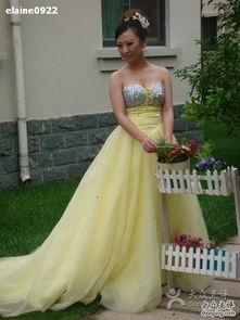 欧美黄色礼服图片,璀璨黄色礼服惊艳亮相